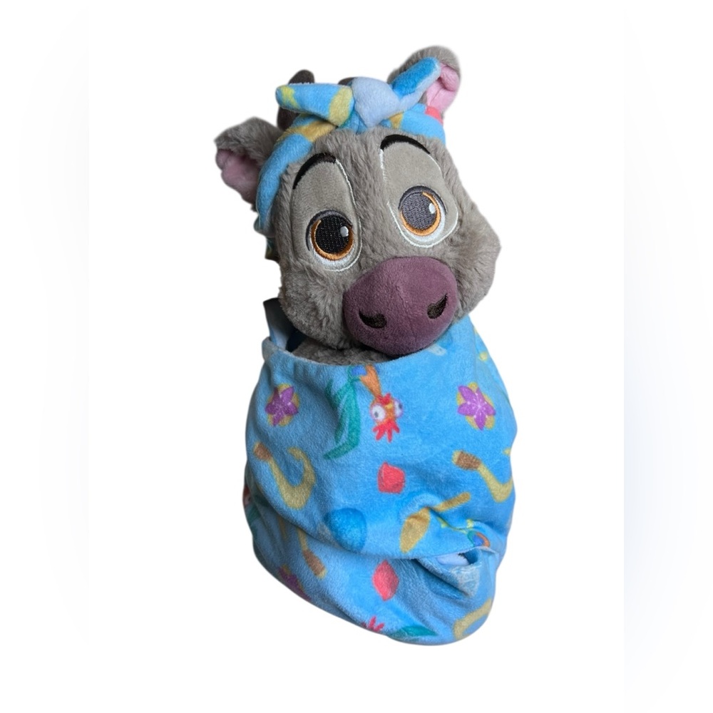 Disney Parks Disney Babies Baby Sven Plush With Swaddle Blanket Frozen Reindeer